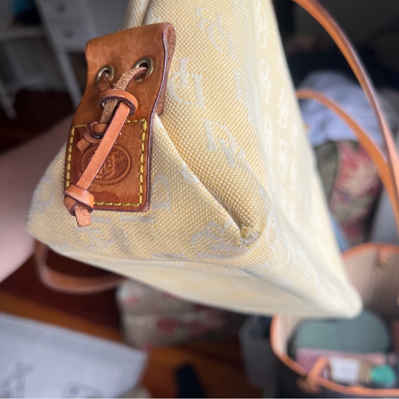 Dooney & Bourke yellow monogram canvas tote - Picture 11 of 16